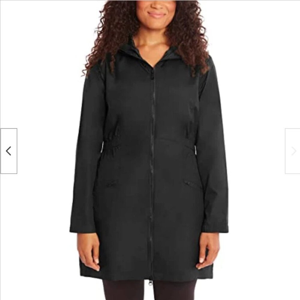 Kirkland Women’s Water-Repellent Wind Resist Softshell Jacket: Green M, Black L
